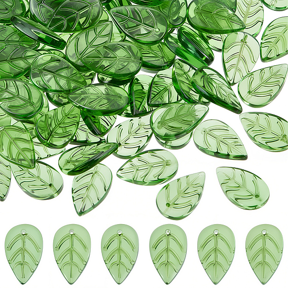 120 кулоны лэмпворк ручной работы, имитация нефрита, лист прелести