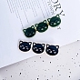 Cute Cat Cellulose Acetate(Resin) Alligator Hair Clips, with Alloy Clips, for Women Girls