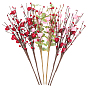 6Pcs 3 Styles Foam & Gypsum & Silk Cloth Artificial Heart Flower Branch, for Wedding Home Decorations