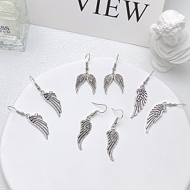 Earrings Alloy Feather Wings Earhook Design Sense Female Cheap Earrings