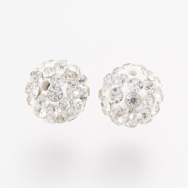 Чешский горный хрусталь бисера, pave disco бусины, полимерной глины, круглые