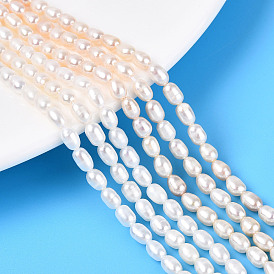 Нити из натурального культивированного пресноводного жемчуга, рис, класса AB