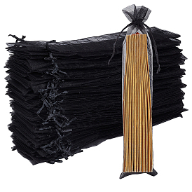 100шт. прямоугольные сетчатые полиэстеровые подарочные пакеты, ювелирные изделия сумки на шнурке, для свадебной вечеринки мешки для упаковки конфет