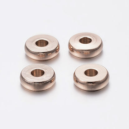 Ion Plating(IP) 304 Stainless Steel Spacer Beads, Donut