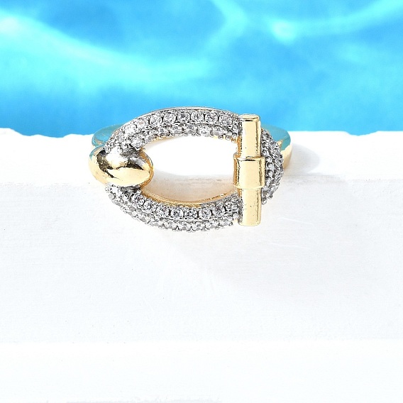 Латунные микро проложить манжеты кольца кубического циркония, без кадмия и без свинца, овальные