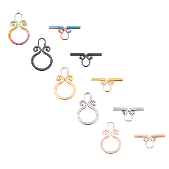 PVD Vacuum Plating 304 Stainless Steel Toggle Clasps