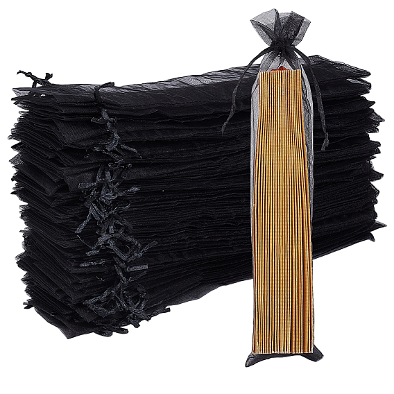 100шт. прямоугольные сетчатые полиэстеровые подарочные пакеты, ювелирные изделия сумки на шнурке, для свадебной вечеринки мешки для упаковки конфет