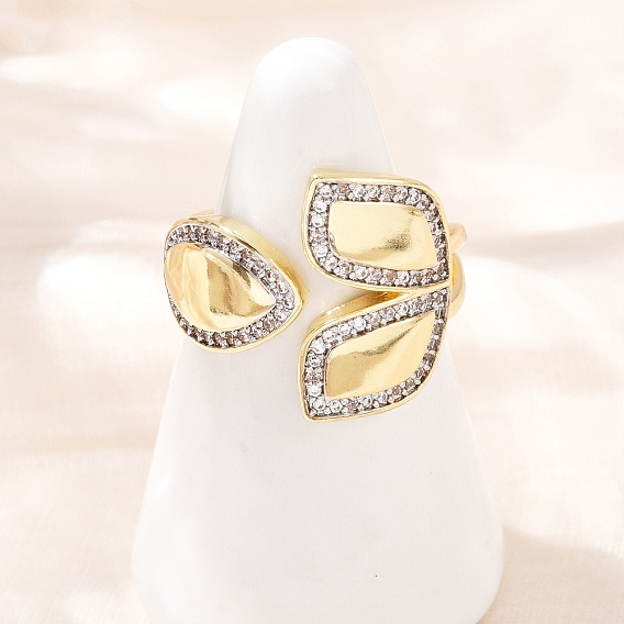 Латунные микро проложить манжеты кольца кубического циркония, без кадмия и без свинца, лист