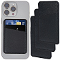 3Pcs Self-Adhesive PU Leather ID Card Holder, Rectangle