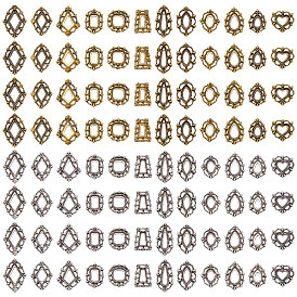 144шт. 24 стили, сплавные кабошоны, соединительные оправы для стразов