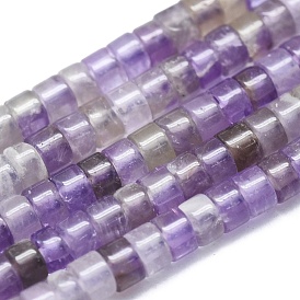 Natürlichen Amethyst Perlen Stränge, Flache Runde / Scheibe