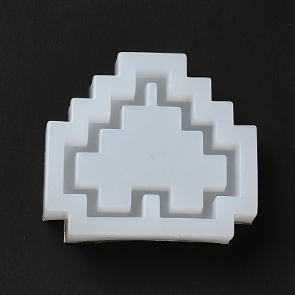 DIY Pixel Heart Quicksand Silicone Molds, Resin Casting Molds, For UV Resin, Epoxy Resin Craft Making