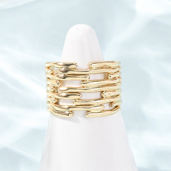 304 Stainless Steel Cuff Open Rings, Ion Plating(IP)
