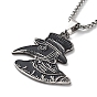 304 Stainless Steel Enamel Pendant Necklace, Plague Doctor