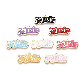 Подвески из эмали и сплава, словесные музыкальные заклинания, золотые, без кадмия, без никеля и без свинца