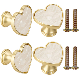 Heart Zinc Alloy Drawer Handles, Cabinets Handles, Doorknob Accessories, with Screw
