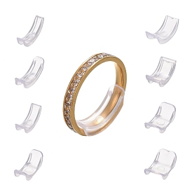 8шт 8 размеры пластиковый невидимый регулятор размера кольца, подходят 1~10 кольца шириной мм