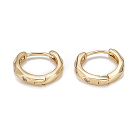 Ring Sparkling Cubic Zirconia Huggie Hoop Earrings for Girl Women, Lead Free & Nickel Free & Cadmium Free, Brass Micro Pave Cubic Zirconia Earrings