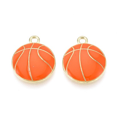Подвески из эмали и сплава, Баскетбол прелести, золотые