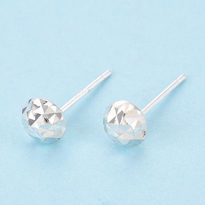 925 Результаты серьги стерлингового серебра, полукруглый