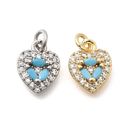 День святого валентина латунь микропаве подвески из фианита, сердце прелести