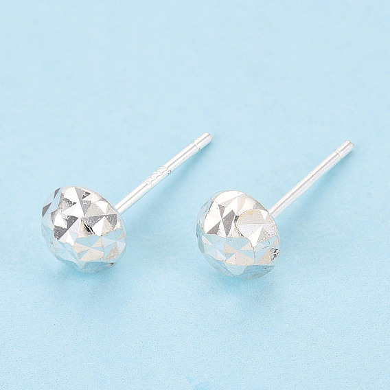 925 Результаты серьги стерлингового серебра, полукруглый