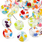 Acrylic Stud Earring Findings, with 316 Stainless Steel Pins and Hole, Flat Round