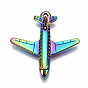 Rainbow Color Alloy Pendants, Cadmium Free & Lead Free, Plane