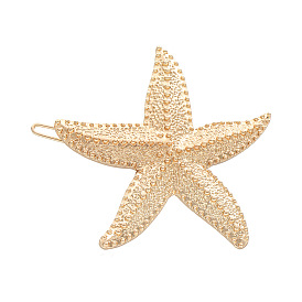 Retro minimalist alloy pentagram hairpin - vintage, starfish hairpin.