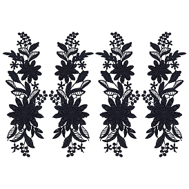 Полиэстер вышивка швейные украшения, аксессуары для костюмов своими руками, цветок