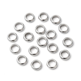 304 Stainless Steel Beads, Ring, 6x2mm, Hole: 4mm
