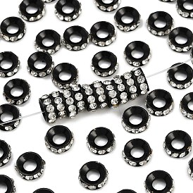 Сплав горный хрусталь европейские проставки шарик, бусины с большим отверстием, пончик