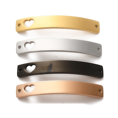 304 подвески из нержавеющей стали, изогнутые прямоугольные звенья с полым сердцем