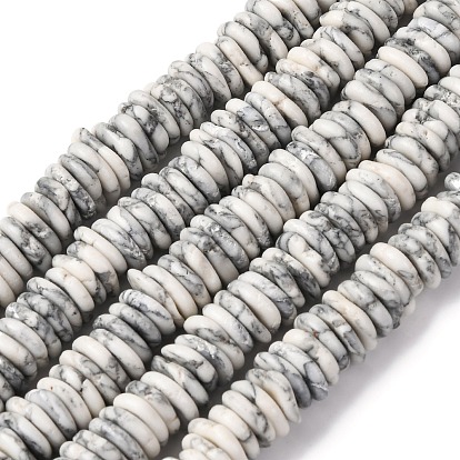 Градуированные синтетические бирюзовые бусины, окрашенные, самородки