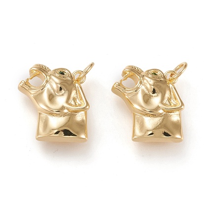 Латунные микро проложить кубического циркония подвески, долговечный, форма головы тигра