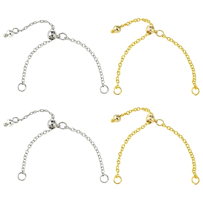 4 шт 2 цвета регулируемые латунные цепочки для пальцев изготовление колец