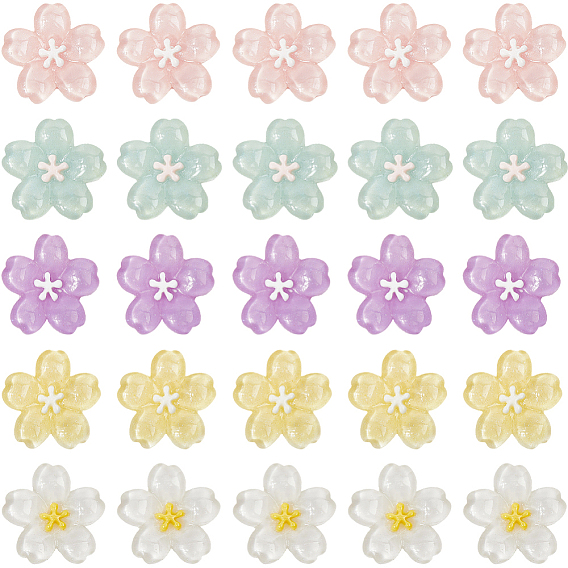 40кабошоны из непрозрачной смолы серии «Сакура»