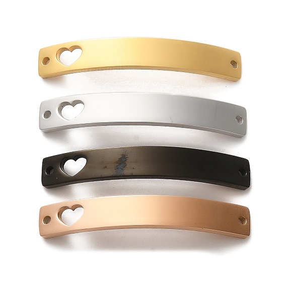 304 подвески из нержавеющей стали, изогнутые прямоугольные звенья с полым сердцем