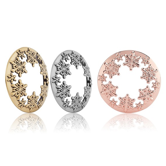 Крышки для свечей из цинкового сплава, свечи, банка свечи аксессуары, снежинка узор, плоско-круглые