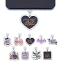 2 Sets Plastic Mobile Dustproof Plugs, with Acrylic Pendants, Platinum