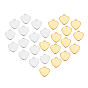 200Pcs 2 Colors 201 Stainless Steel Charms, Laser Cut, Stamping Blank Tag, Heart