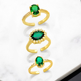 Green Zircon Ring - Unique and Elegant Gemstone Jewelry - Exquisite Hand Accessory.
