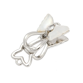 Латунные застежки из прозрачного кубического циркония с микропаве, без кадмия, без никеля и без свинца, с оболочкой, бабочка