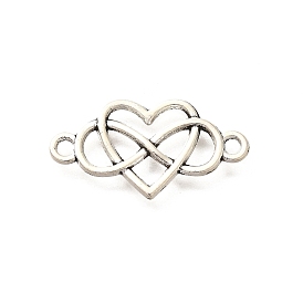 Подвески-шармы в виде бесконечного сердца из сплава в тибетском стиле, без кадмия и без свинца