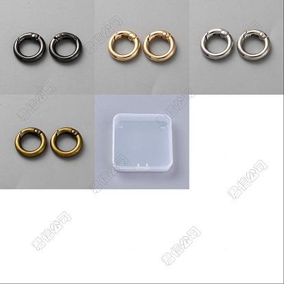 24Pcs 4 Colors Alloy Spring Gate Rings, Ring