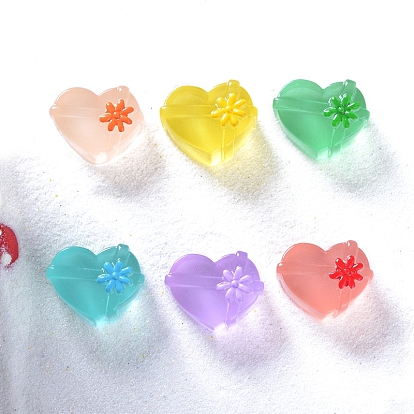 Рождественские светящиеся украшения из микропейзажа из смолы, сердце