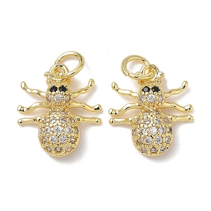 Латунные микро проложить кубического циркония прелести, с целью перехода в кольце, прелести паука, без свинца и без кадмия, долговечный, стойки покрытие