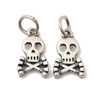925 Подвески в виде черепов из стерлингового серебра на Хэллоуин, с печатью 925