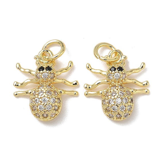 Латунные микро проложить кубического циркония прелести, с целью перехода в кольце, прелести паука, без свинца и без кадмия, долговечный, стойки покрытие