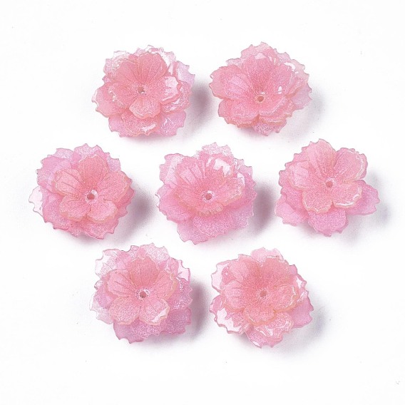 Des perles en plastique, fleur